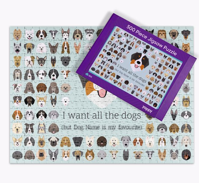 I Want All The Dogs: Personalised {breedFullName} Jigsaw